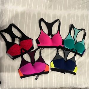 Victoria's Secret Sports Bras - Pink, Red, Teal, Purple, Navy, Yellow Accents